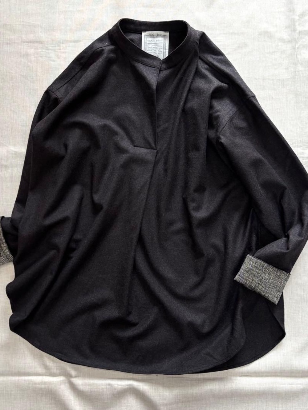 Unisex BEARDSLEY Tokyo Vintage Horse Scarf Panel Tunic Blouse Horse Back Graphic - Picture 5 of 6